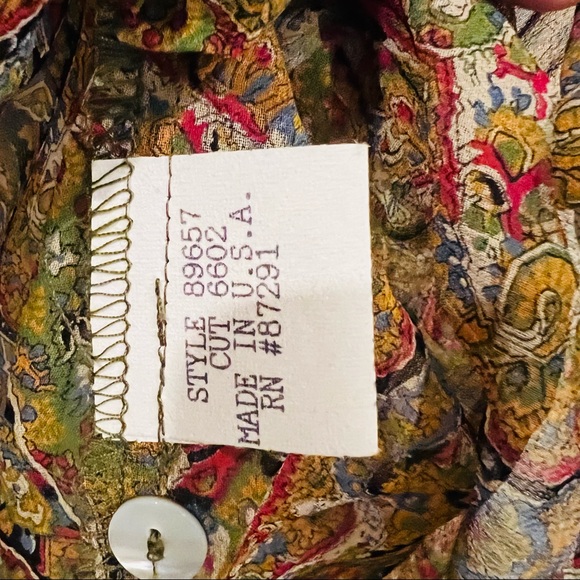 Johnny Was Y2K 100% Silk Floral Paisley Slip Dress Set - Picture 16 of 16